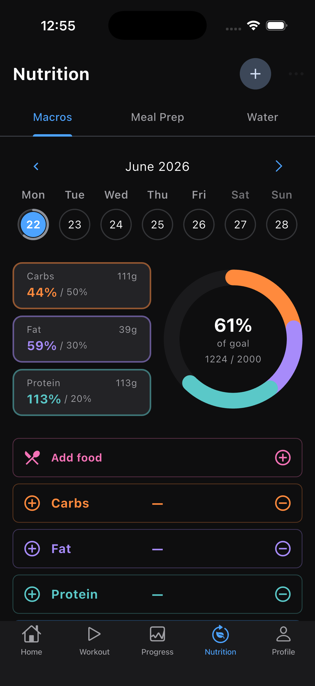 Nutrition tracker